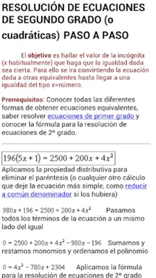 Matemáticas paso a paso android App screenshot 8